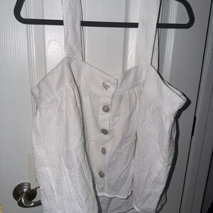 White Button-Up Women's Top